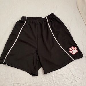 Alleson black and white panther logo athletic shorts